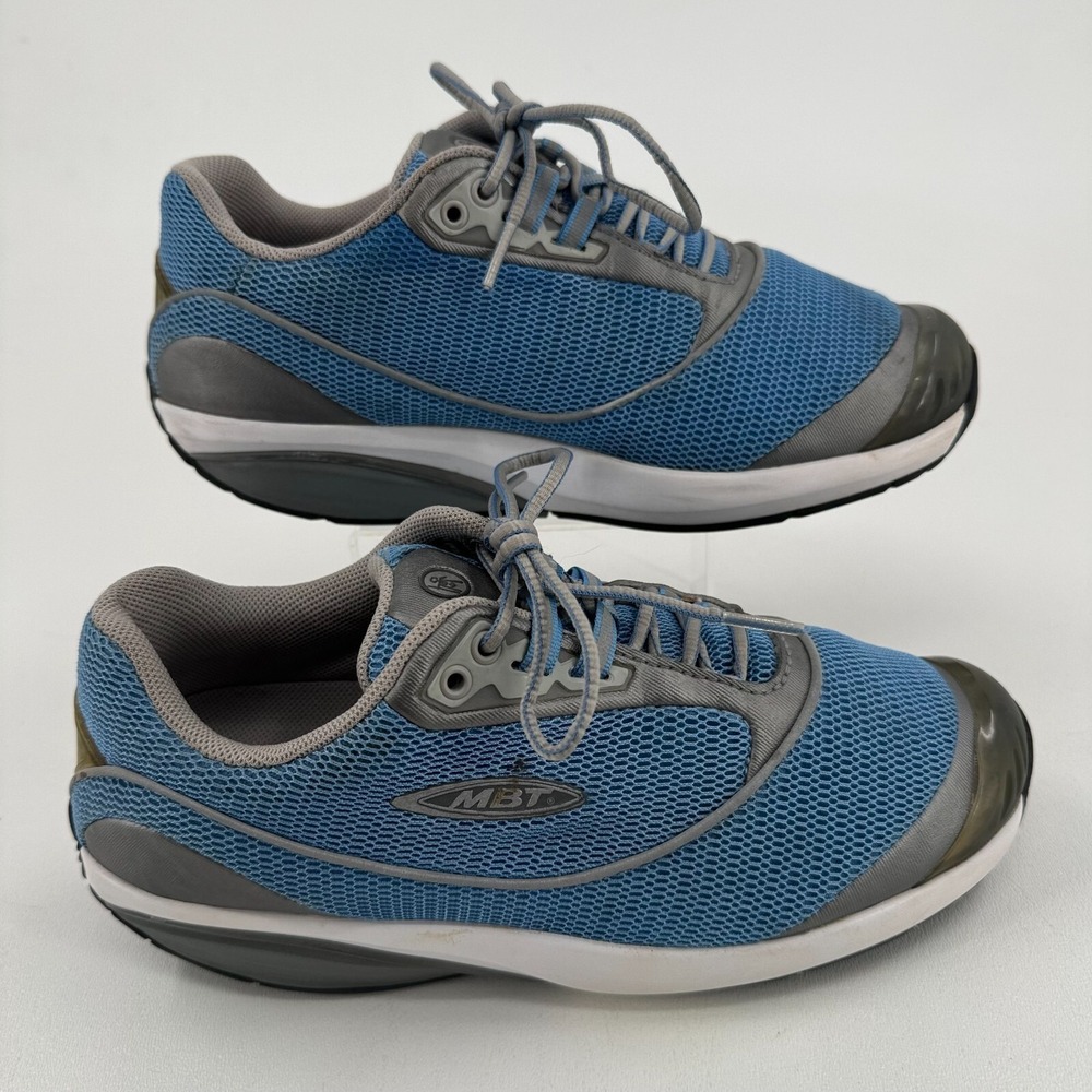 MBT Anti Shoe WOMENS Blue Gray Lace Up Walking Toning Shoes Sneakers SIZE 7.5 - Picture 10 of 15